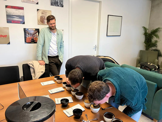 Tasting and cupping at TUKA Coffee Roasters
